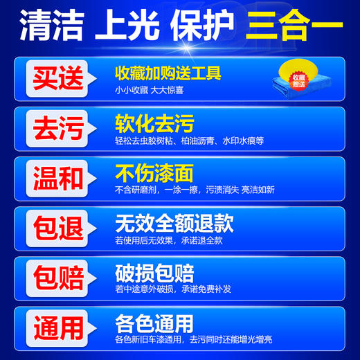 科尔奇汽车去污渍神器白车身外漆面除水痕渍洗车液白车专用清洗剂 商品图6