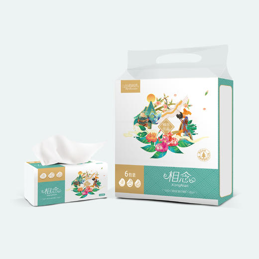 【6.5】蝶之恋相念纸抽400抽纸 SN0819-1*6 商品图1