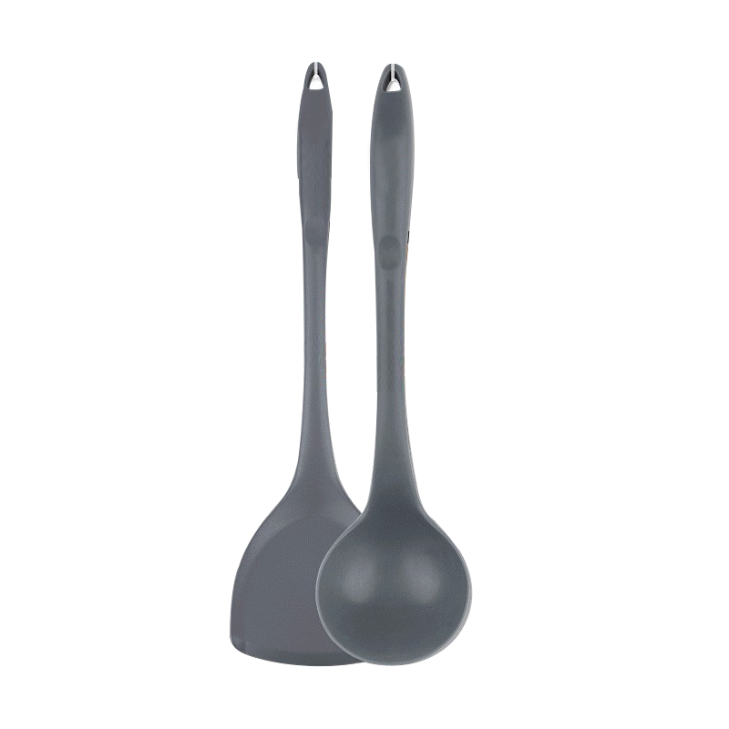 申魔 家用硅胶铲子勺子 不粘锅护锅铲炒锅煎锅平底锅耐高温炒菜铲勺 勺铲2件套 SC22K08