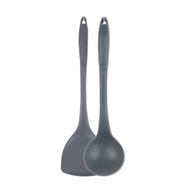 申魔 家用硅胶铲子勺子 不粘锅护锅铲炒锅煎锅平底锅耐高温炒菜铲勺 勺铲2件套 SC22K08