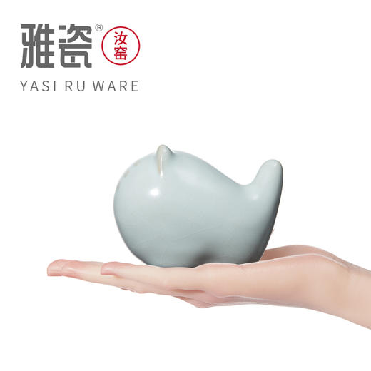 汝窑萌虎 茶宠 摆件 商品图3