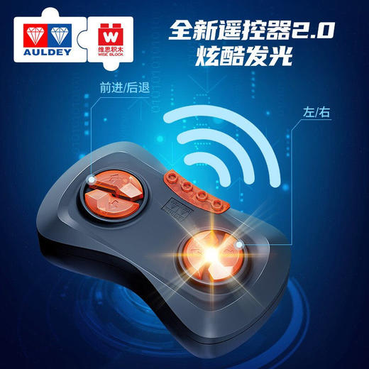 奥迪双钻积木遥控雪地运输车 HA389059 商品图3