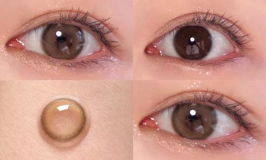 糖豆 奶香栗（硅水凝胶）14.5mm 实际佩戴约14.3mm  微扩瞳【年抛型】  商品图1