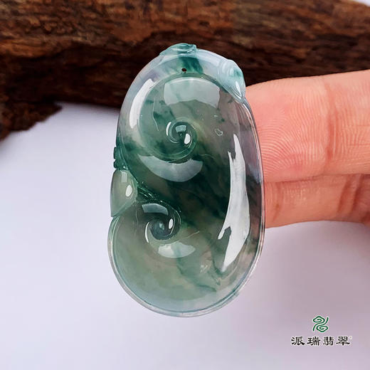 派瑞翡翠 翡翠挂件 糯冰种 飘花 商品图5