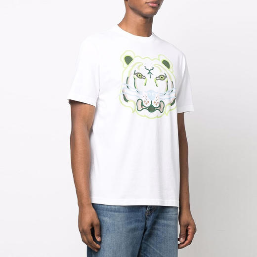 【二】KENZO 高田贤三 男士棉质抽象大虎头印花圆领短袖T恤 白色 FC55 TS209 4SA 01B 商品图1