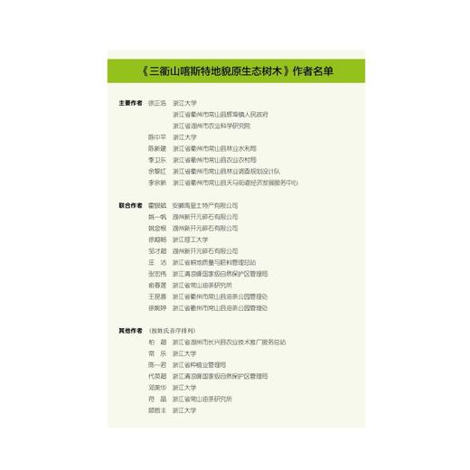 三衢山喀斯特地貌原生态树木 /徐正浩/陈中平/陈新建/季卫东/余黎红等/浙江大学出版社 商品图4