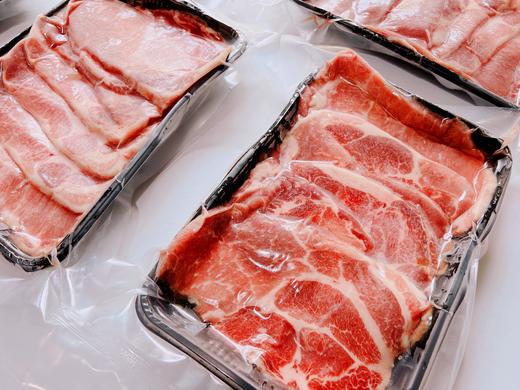 【梅花肉切片特惠69元3盒】西班牙白猪颈肉切片/梅花肉切片（烤肉）/梅花肉卷（火锅），产地：西班牙，切片/卷29元/盒/300g，厚切原价45元/斤 商品图2