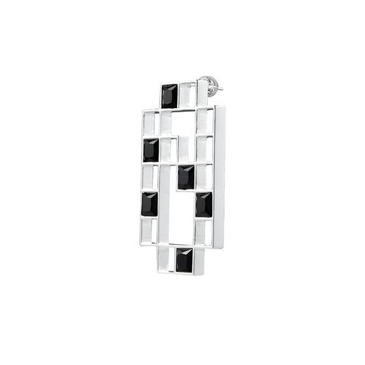 马赛克数字锆石耳环 商品图5