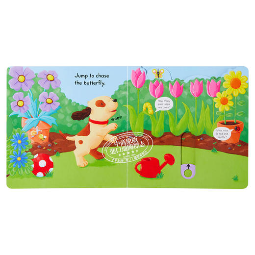 【中商原版】Busy系列 繁忙的花园 英文原版  Busy Garden 纸板书 机关 操作书 幼儿启蒙 纸板操作书 商品图6