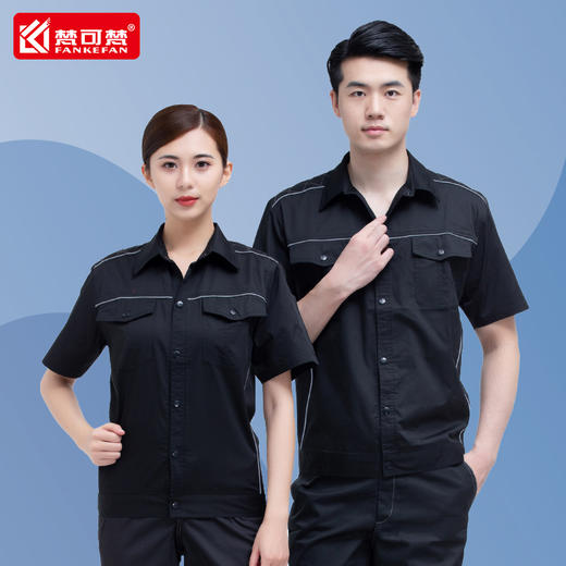 夏季薄款耐磨工作服汽修车间厂服工服上衣耐磨物流搬运劳保工装 商品图1