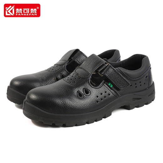 夏季劳保鞋男钢包头工作鞋透气防臭凉鞋防砸防刺穿耐磨耐油防滑 商品图3