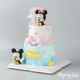4133“双层·米奇米妮蛋糕”（送小朋友 周岁 百天 ）