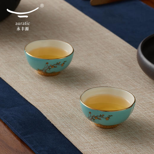 【国瓷·永丰源】夫人瓷西湖蓝9头陶瓷茶具 陶瓷茶杯茶壶套装 商品图4