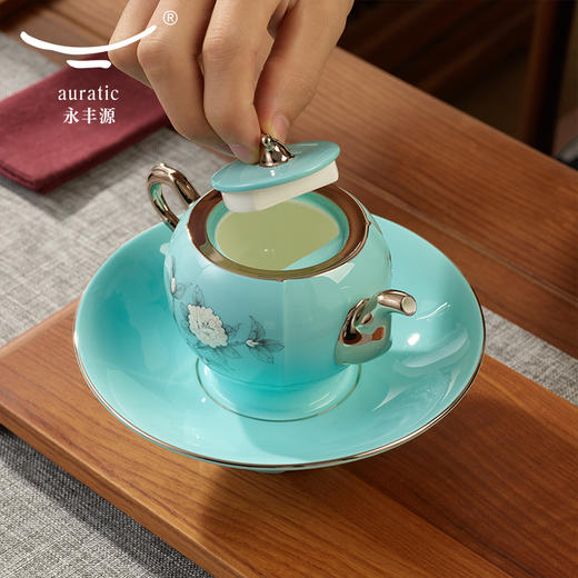 【国瓷·永丰源】手绘蓝17头茶具 陶瓷茶壶茶杯套装 轻奢礼品 商品图3