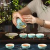 【国瓷·永丰源】夫人瓷西湖蓝9头陶瓷茶具 陶瓷茶杯茶壶套装 商品缩略图1