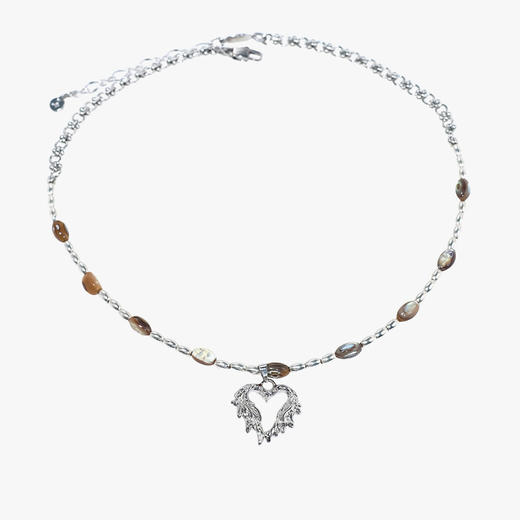 ATELIERSO 22AW天使系列 鲍鱼贝串珠爱心项链 商品图2
