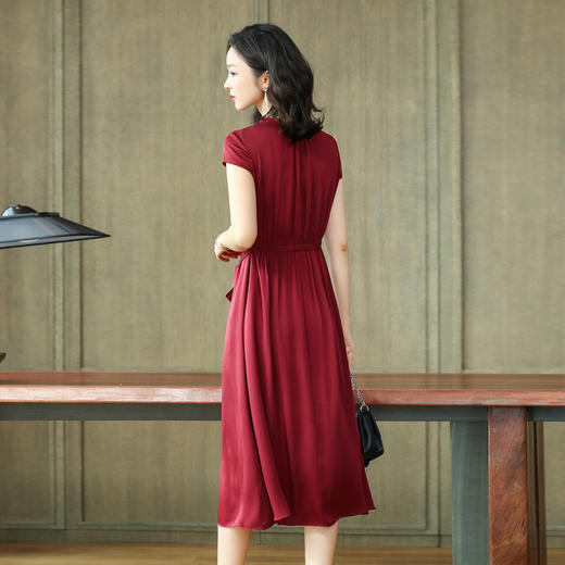 LSy2026 重磅真丝连衣裙2020新款夏年轻款高端杭州桑蚕丝绸中长裙子 商品图3