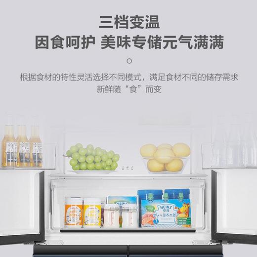 海尔冰箱十字对开门四开门406升一级能效双变频家用风冷无霜三档变温DEO净味 海尔冰箱BCD-406WLHTDEDB9 商品图6