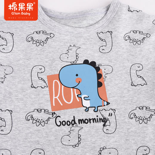 商场同款棉果果秋季新款男童套头套装两件套秋衣秋裤家居服纯棉舒适M311302222405 商品图4