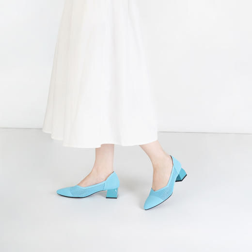 REREJOY2022新款飞织镂空王妃鞋平跟QC6367，高跟QC6368 商品图6