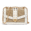 MICHAEL KORS 迈克科尔斯 mk女包 女士SOHO系列金属铆钉链条单肩斜挎包 白色 30T1G1SL5K 商品缩略图0