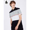杰克琼斯POLO-SHIRT秋男士装短袖条纹复古休闲翻领222206001 E40黑色 商品缩略图0