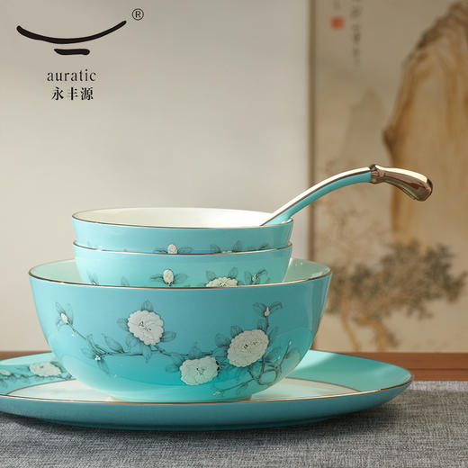 【国瓷·永丰源】手绘蓝22/29/58头餐具套装 碗盘碟餐具 轻奢【新品】 商品图1