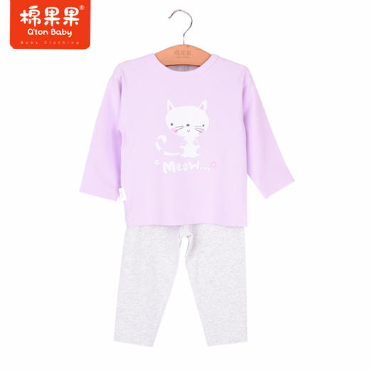 商场同款棉果果秋季新款女童家居服秋衣秋裤套头套装两件套纯棉舒适透气M321302222407 商品图1