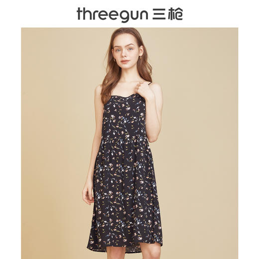 Threegun三枪 【垂棉】女士吊带裙家居睡裙-70402A911 商品图5