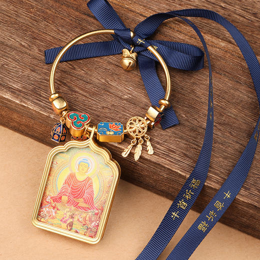 牛首山文创福路禅心嘎乌盒车挂件车内汽车挂饰平安吊坠父亲节礼物 商品图3