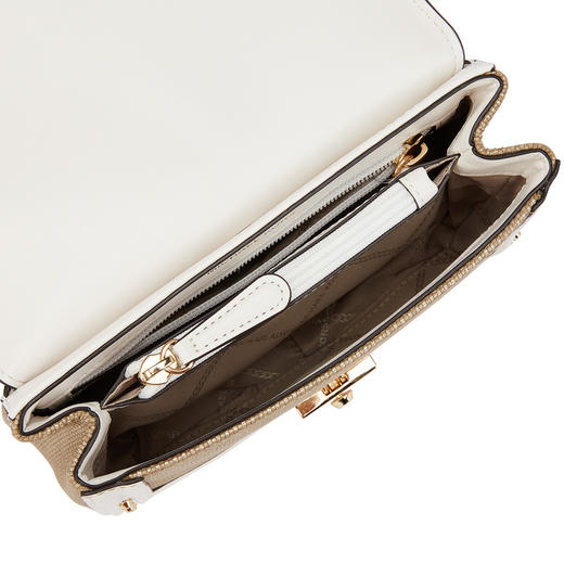 MICHAEL KORS 迈克科尔斯 mk女包 女士SOHO系列金属铆钉链条单肩斜挎包 白色 30T1G1SL5K 商品图3