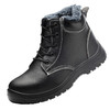 冬季劳保鞋男高帮加绒LA认证钢包头钢板防砸安全防护实心底工作鞋送鞋垫 商品缩略图4