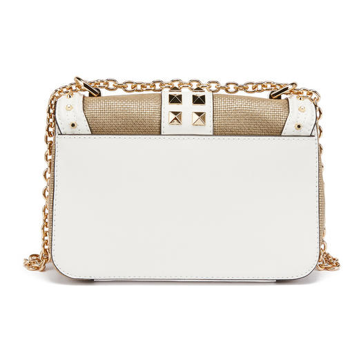 MICHAEL KORS 迈克科尔斯 mk女包 女士SOHO系列金属铆钉链条单肩斜挎包 白色 30T1G1SL5K 商品图2