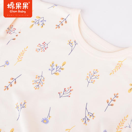 商场同款棉果果秋季新款加厚兰精莫代尔套头套装两件套秋衣秋裤家居服男女童柔软舒适M321302422551 商品图3