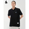 JackJones杰克琼斯夏男商务休闲刺绣图案百搭POLO-SHIRT短袖衫222206087 E40黑色 商品缩略图0