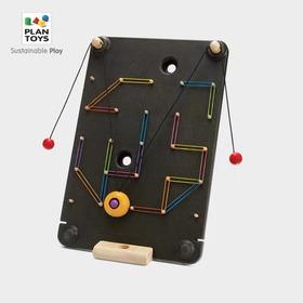 【PlanToys】橡胶木滑轮壁球游戏 4647