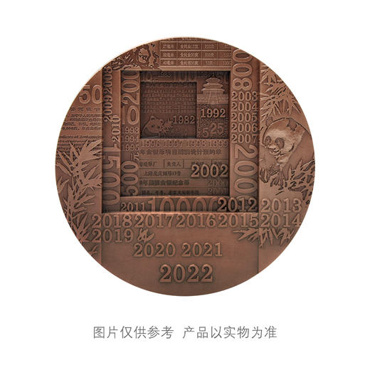 中国熊猫金币发行40周年纪念铜章 商品图2