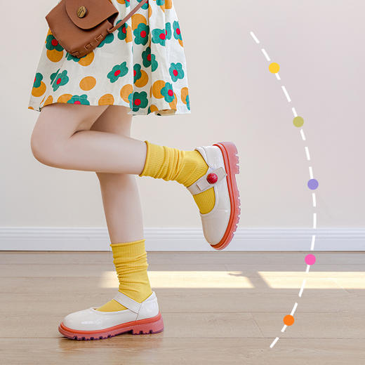 【2双装 儿童纯色竖条纹堆堆袜】春夏季纯色森系棉质女童过膝袜竖条堆堆袜子韩版小腿袜童袜 商品图4