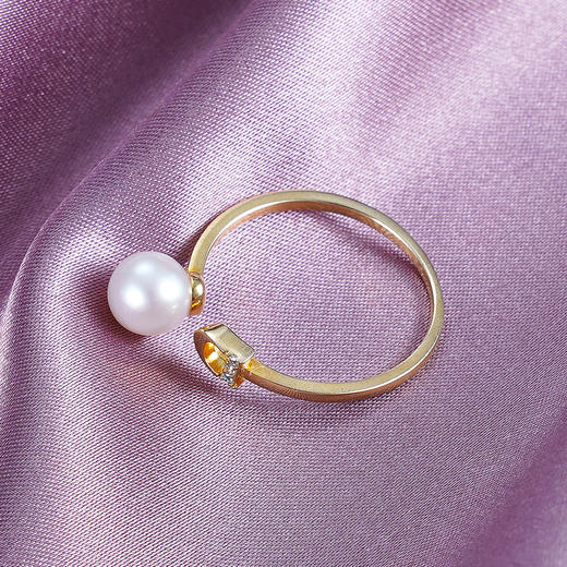 子佩集S925银珍珠戒指【XXJZ028】镀金2206 商品图1