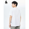 JackJones杰克琼斯夏男时尚商务休闲舒适棉弹法斗犬圆领短袖T恤222201369 A06雪白色 商品缩略图1