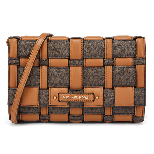 MICHAEL KORS 迈克科尔斯 MK 女士编织单肩斜挎包 棕色 32T1G2IC7B 252 商品图0