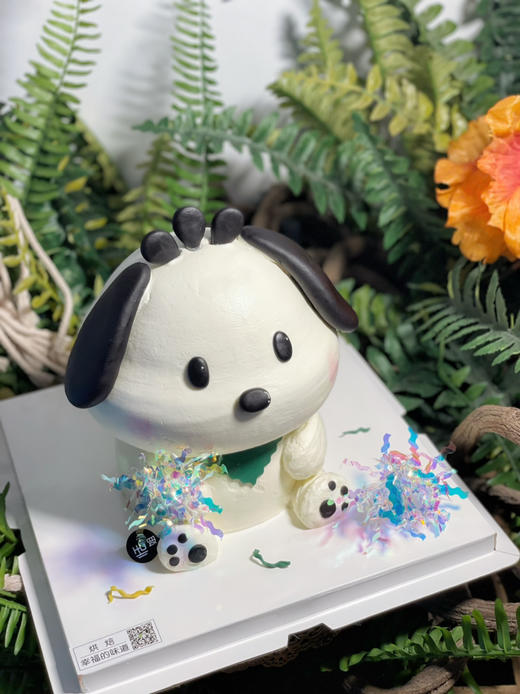 可爱帕恰狗，人类好朋友，6+4寸异型卡通造型蛋糕，需提前3天以上预定，蛋糕体全部翻糖可食用装饰 商品图3