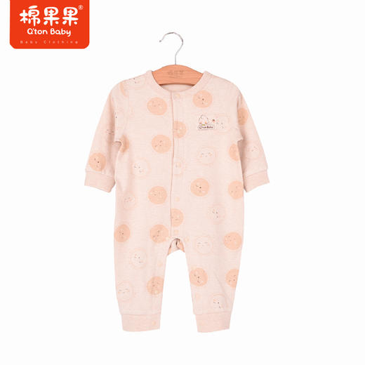 商场同款棉果果秋季新款彩棉舒适透气印花对开连体衣男女童M301722122417 商品图0