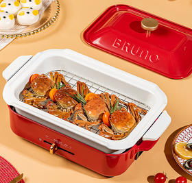 【团购展示】BRUNO 多功能料理锅BOE021-RD-TQA
