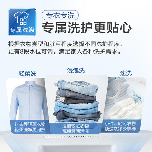 海尔（Haier）租房神器 波轮洗衣机全自动 6.5公斤 四重净洗 智能称重 专属洗涤程序 EB65M019 商品图3