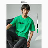 HIM漢崇 短袖T恤趣味拼色植绒印花潮流男士休闲圆领衫 2026夏季 商品缩略图0