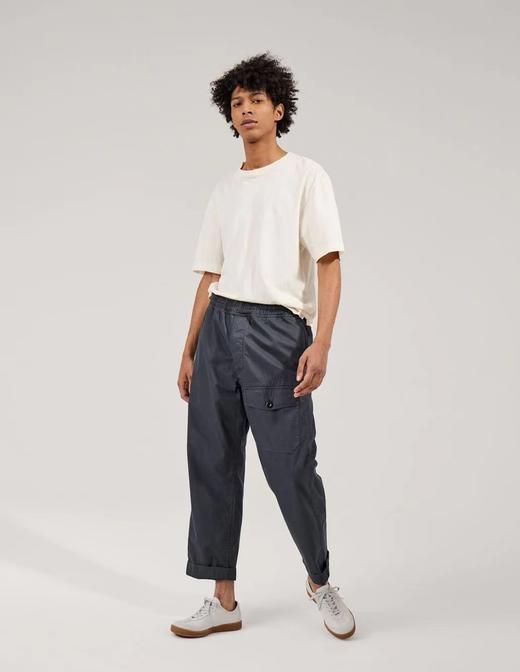 MHL  男士银炭灰/卡其绿松紧腰棉质直筒裤 商品图1