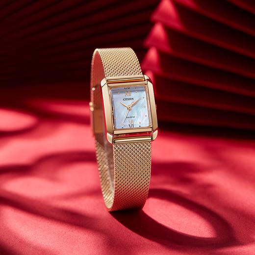 西铁城日本官方正品2022年夏季新品小方块光动能女士手表EW5593-64D 商品图7