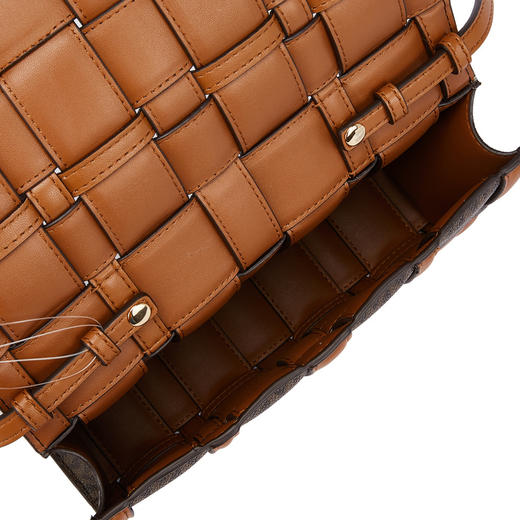 MICHAEL KORS 迈克科尔斯 MK 女士编织单肩斜挎包 棕色 32T1G2IC7B 252 商品图3