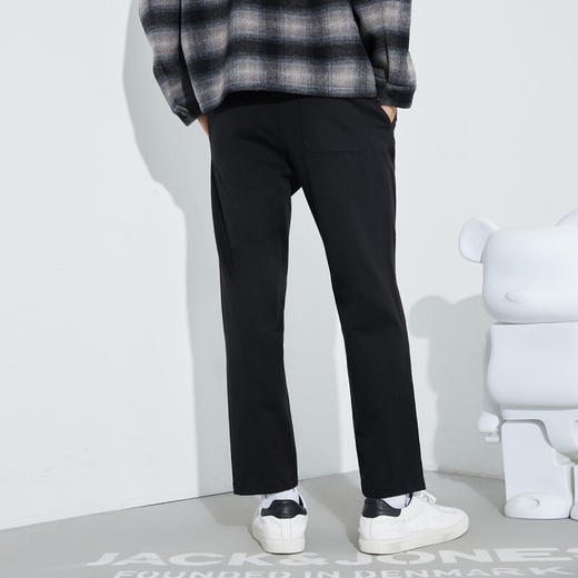 JackJones杰克琼斯春春男士设计日常百搭舒适通勤休闲裤221314139 E40黑色 商品图1